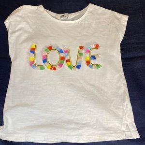Girls cute string LOVE shirt